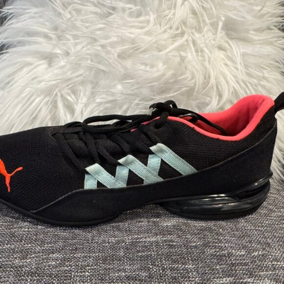 Puma Riaze Prowl Womens 11 Black Pink Mesh Pink Blue Training Running Shoes - Picture 6 of 10